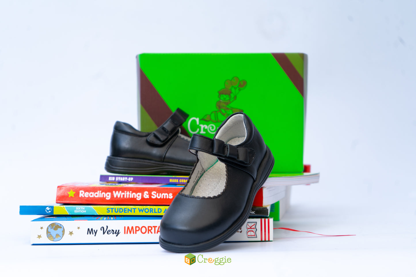 Girls Bow Detail School Shoes