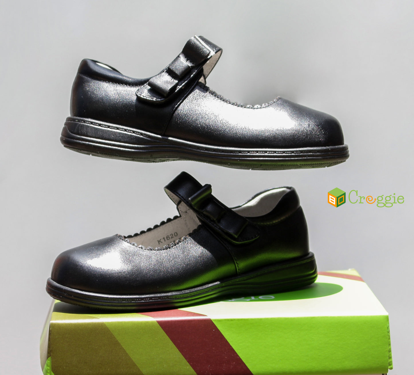 Girls Bow Detail Leather School Shoe